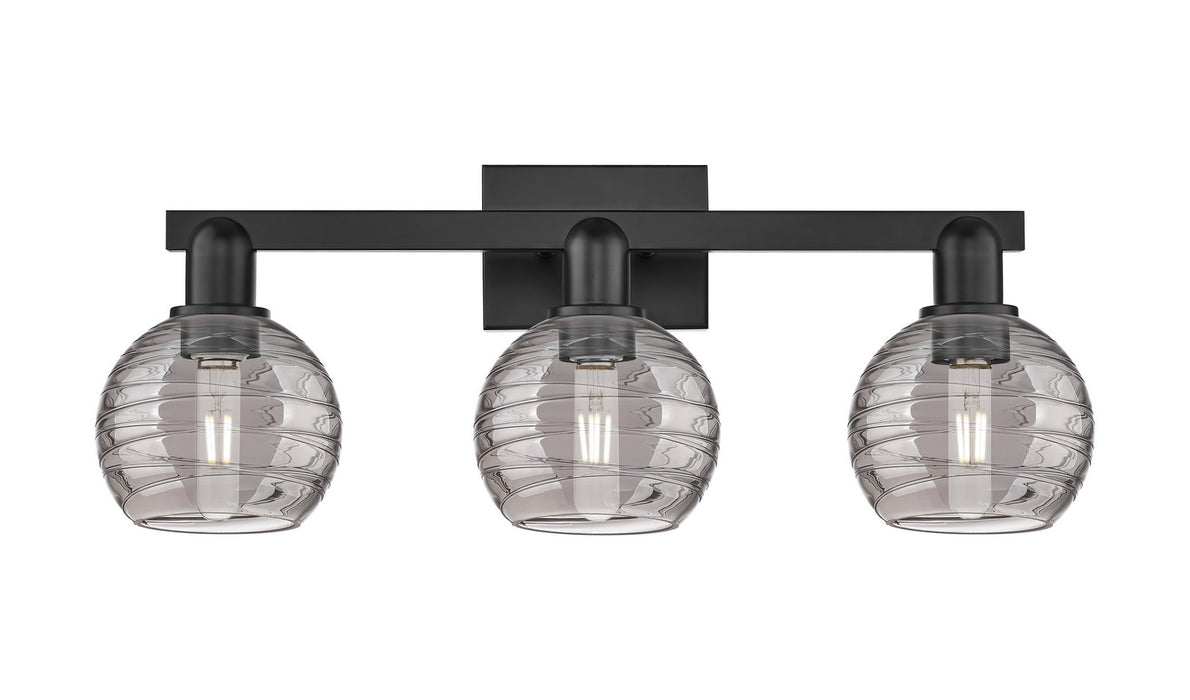 Innovations 716-3W-BK-G1213-6SM Three Light Bath Vanity, Matte Black