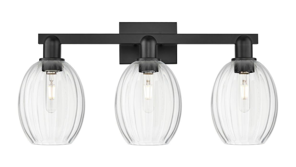 Innovations 716-3W-BK-G459-6CL Three Light Bath Vanity, Matte Black