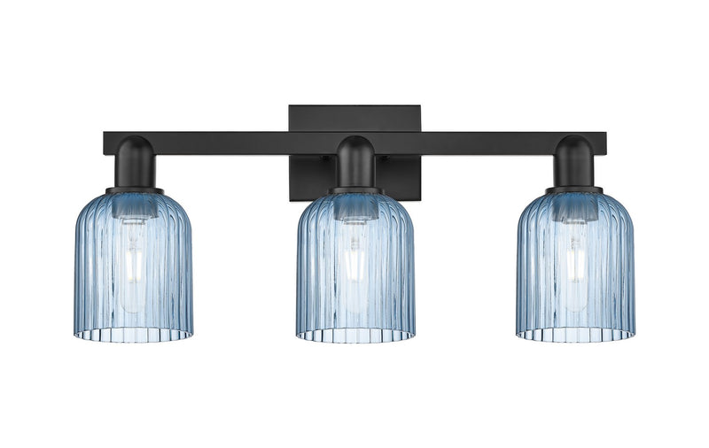 Innovations 716-3W-BK-G559-5BL Three Light Bath Vanity, Matte Black