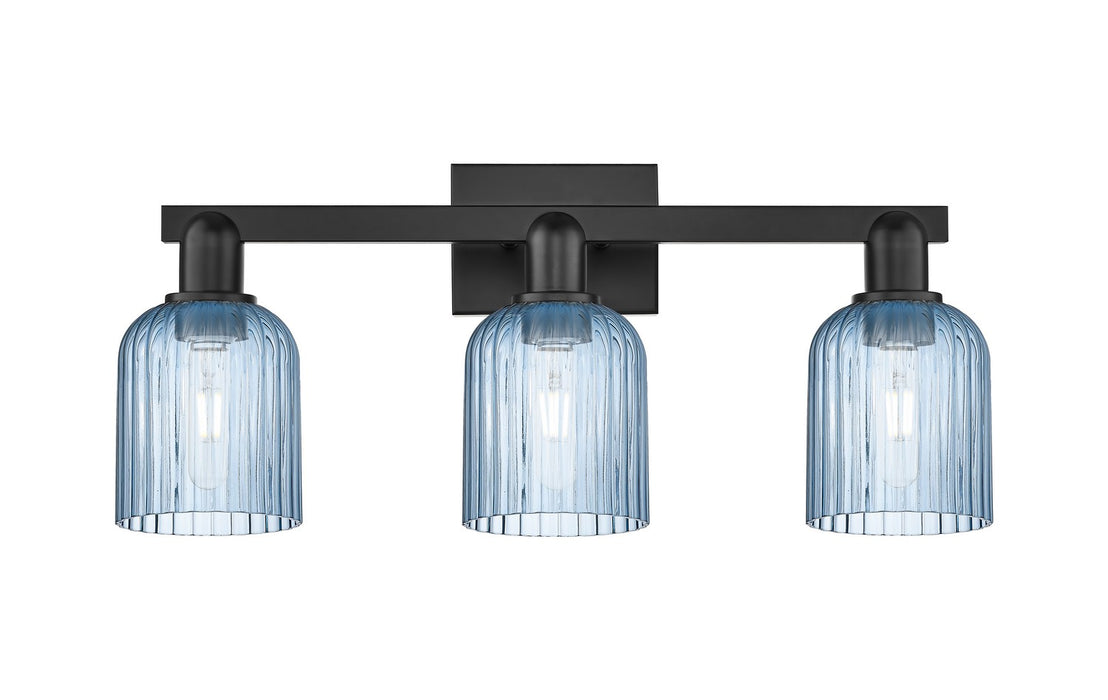 Innovations 716-3W-BK-G559-5BL Three Light Bath Vanity, Matte Black