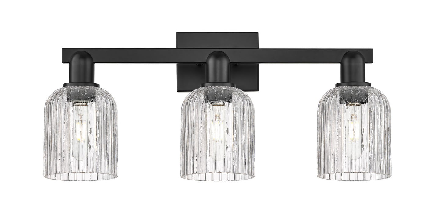 Innovations 716-3W-BK-G559-5CL Three Light Bath Vanity, Matte Black