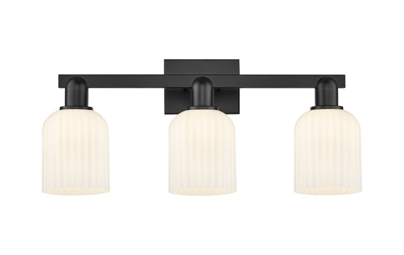 Innovations 716-3W-BK-G559-5GWH Three Light Bath Vanity, Matte Black