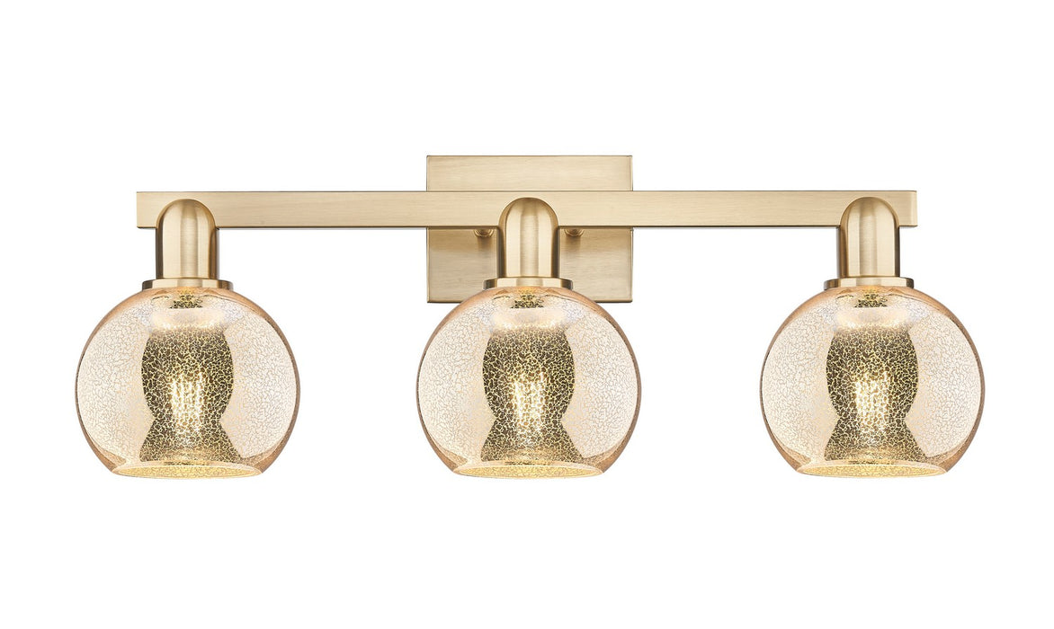 Innovations 716-3W-CB-G128-6 Three Light Bath Vanity, Champagne Bronze