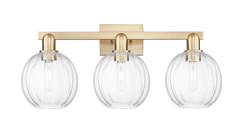 Innovations 716-3W-CB-G458-7CL Three Light Bath Vanity, Champagne Bronze