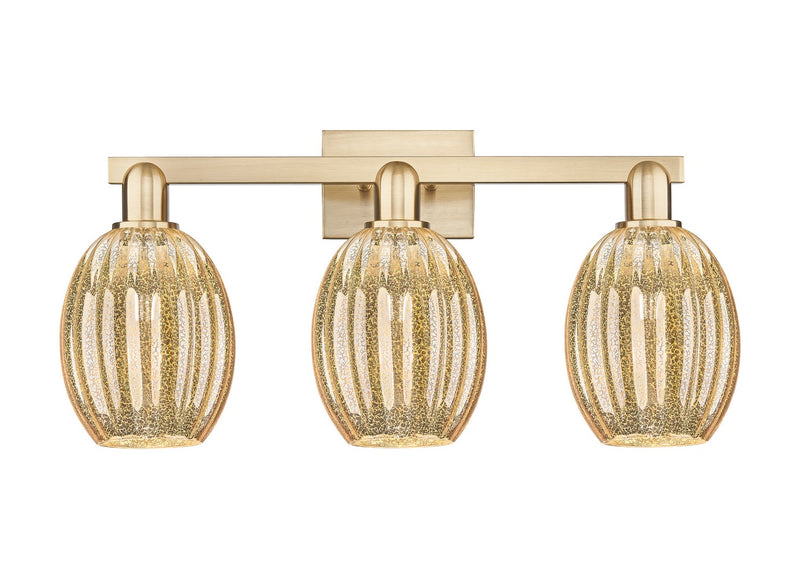 Innovations 716-3W-CB-G459-6ME Three Light Bath Vanity, Champagne Bronze