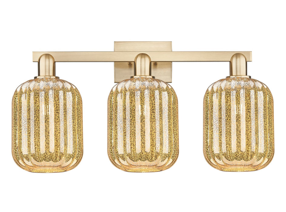 Innovations 716-3W-CB-G460-7ME Three Light Bath Vanity, Champagne Bronze