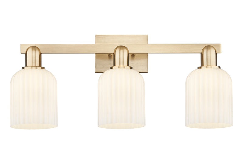 Innovations 716-3W-CB-G559-5GWH Three Light Bath Vanity, Champagne Bronze