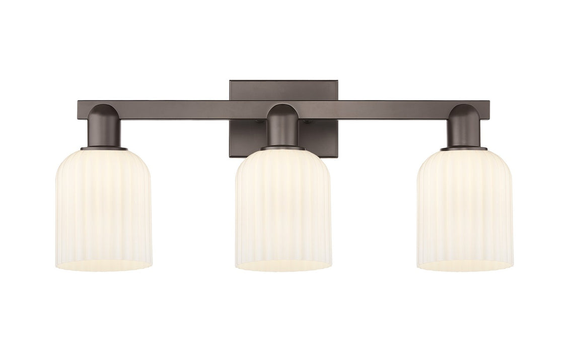 Innovations 716-3W-OB-G559-5GWH Three Light Bath Vanity, Oil Rubbed Bronze