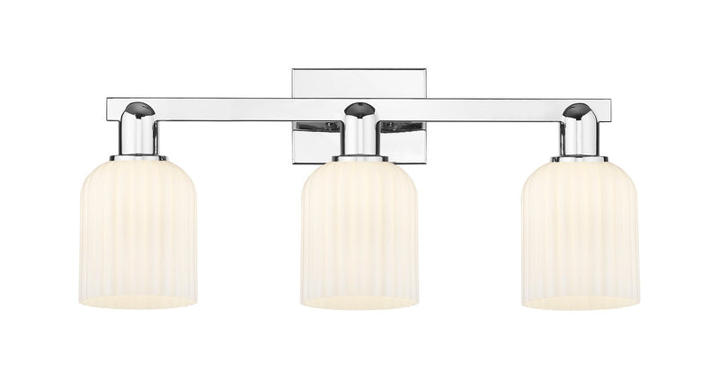 Innovations 716-3W-PC-G559-5GWH Three Light Bath Vanity, Polished Chrome