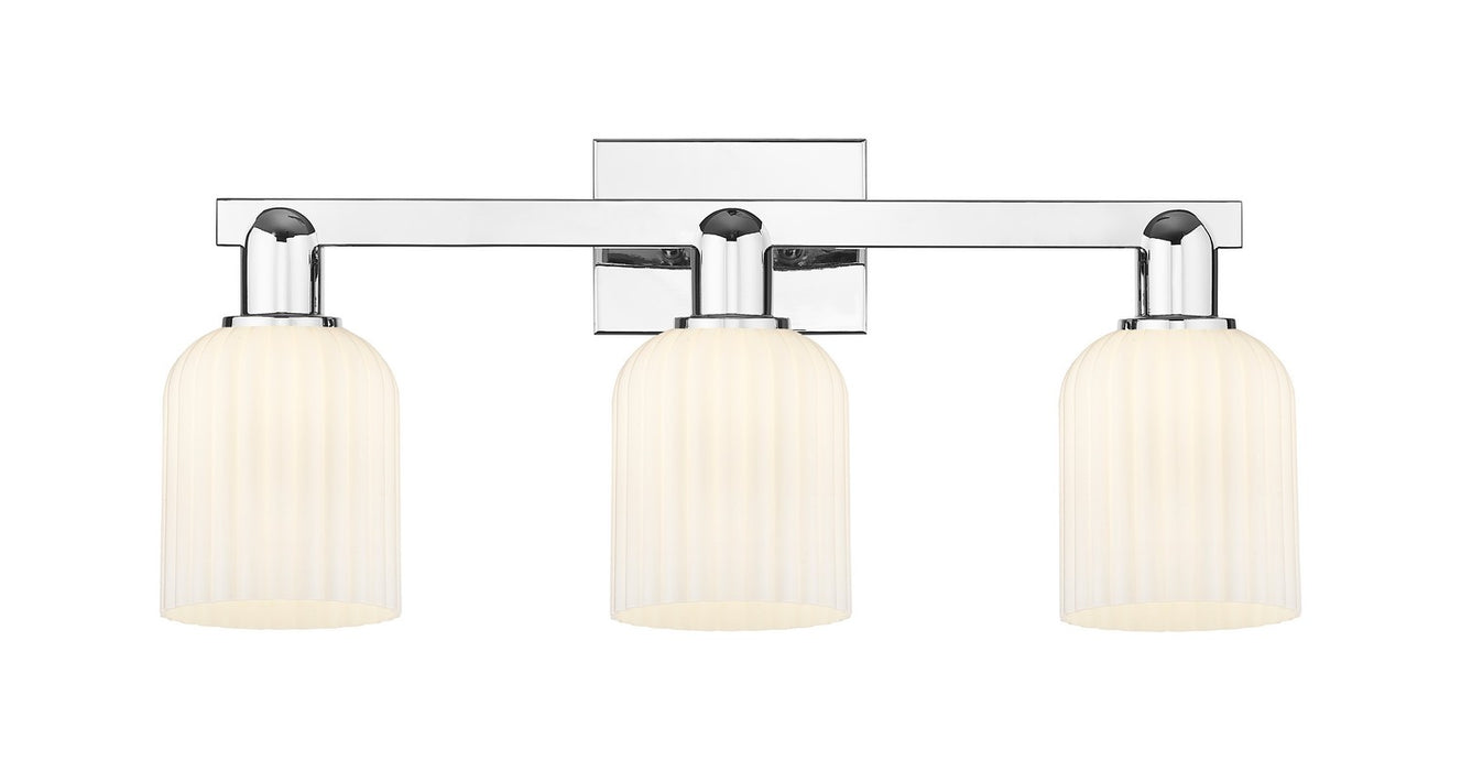 Innovations 716-3W-PC-G559-5GWH Three Light Bath Vanity, Polished Chrome