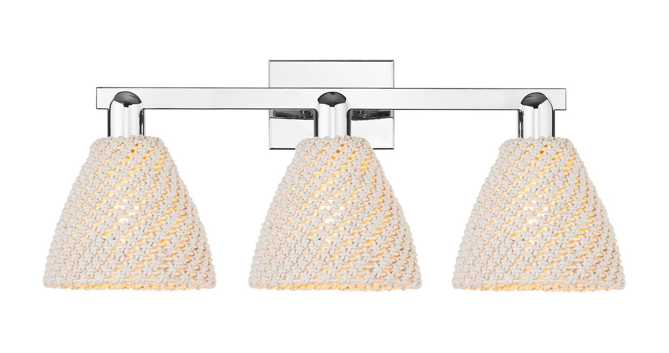 Innovations 716-3W-PC-NBD-75-NAT Three Light Bath Vanity, Polished Chrome