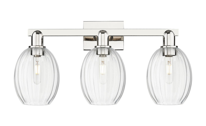 Innovations 716-3W-PN-G459-6CL Three Light Bath Vanity, Polished Nickel