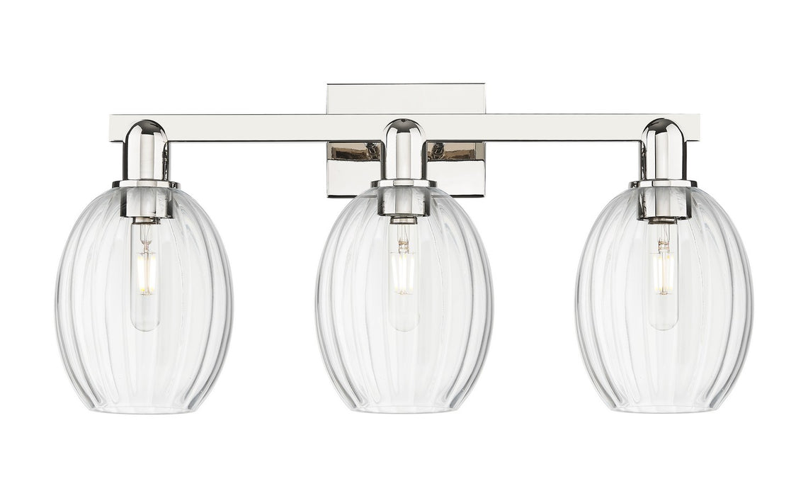 Innovations 716-3W-PN-G459-6CL Three Light Bath Vanity, Polished Nickel