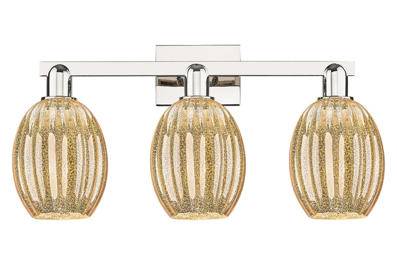 Innovations 716-3W-PN-G459-6ME Three Light Bath Vanity, Polished Nickel