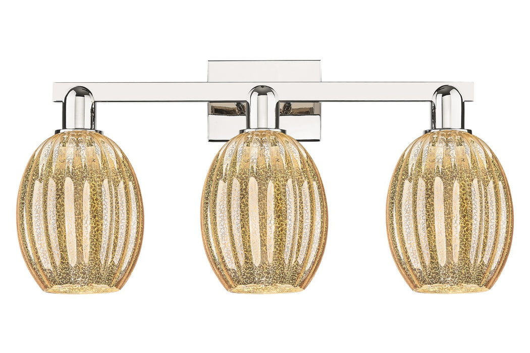 Innovations 716-3W-PN-G459-6ME Three Light Bath Vanity, Polished Nickel