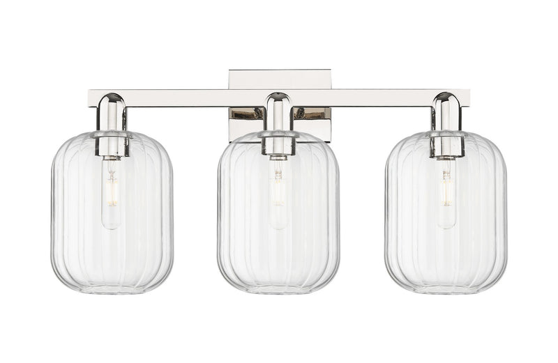 Innovations 716-3W-PN-G460-7CL Three Light Bath Vanity, Polished Nickel