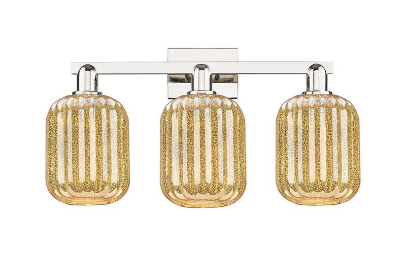 Innovations 716-3W-PN-G460-7ME Three Light Bath Vanity, Polished Nickel