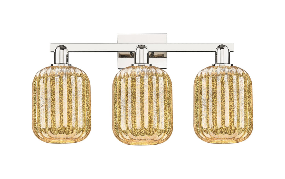 Innovations 716-3W-PN-G460-7ME Three Light Bath Vanity, Polished Nickel