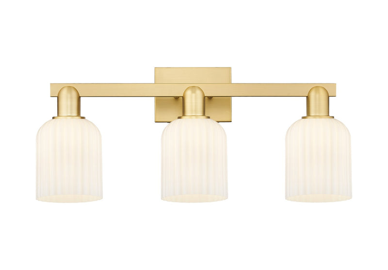 Innovations 716-3W-SG-G559-5GWH Three Light Bath Vanity, Satin Gold