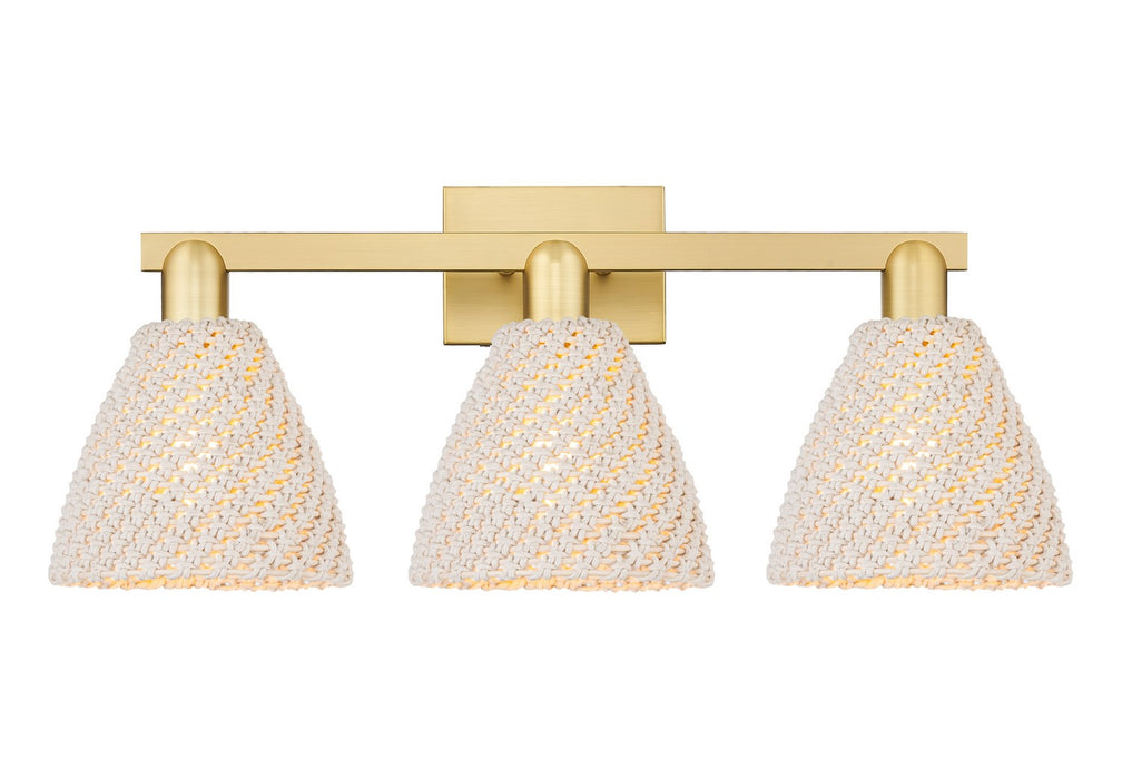 Innovations 716-3W-SG-NBD-75-NAT Three Light Bath Vanity, Satin Gold