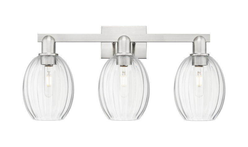 Innovations 716-3W-SN-G459-6CL Three Light Bath Vanity, Brushed Satin Nickel