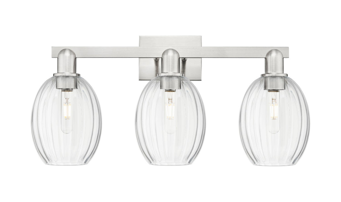 Innovations 716-3W-SN-G459-6CL Three Light Bath Vanity, Brushed Satin Nickel
