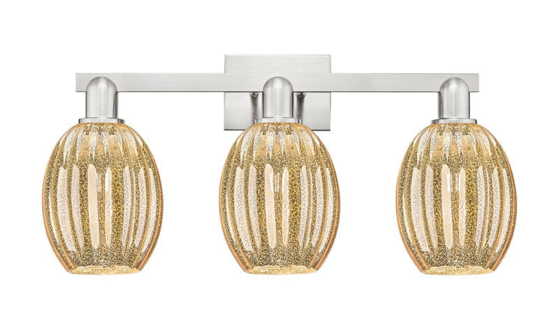 Innovations 716-3W-SN-G459-6ME Three Light Bath Vanity, Brushed Satin Nickel
