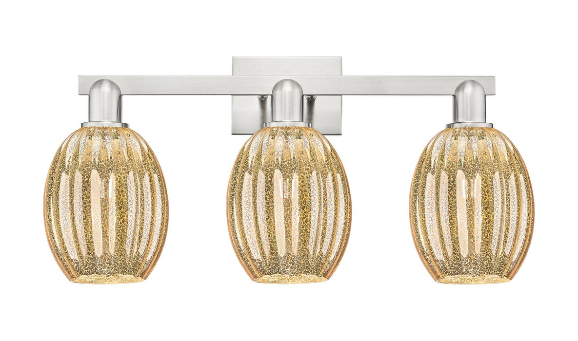 Innovations 716-3W-SN-G459-6ME Three Light Bath Vanity, Brushed Satin Nickel