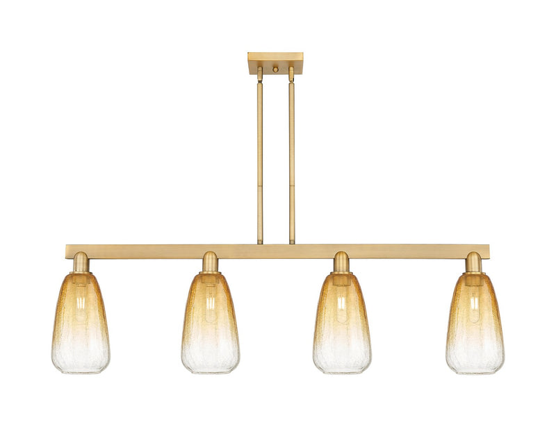 Innovations 716-4I-BB-G480-6AM Four Light Island Pendant, Brushed Brass