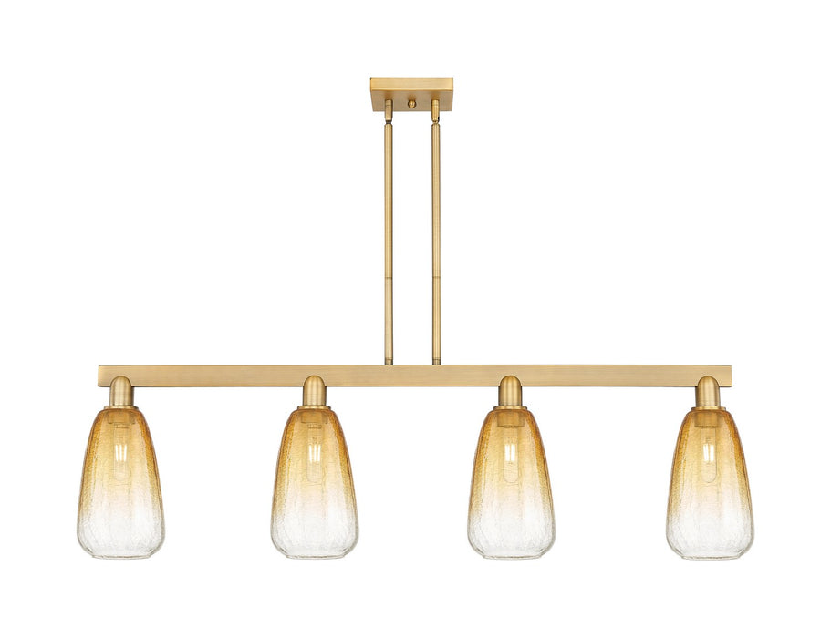 Innovations 716-4I-BB-G480-6AM Four Light Island Pendant, Brushed Brass