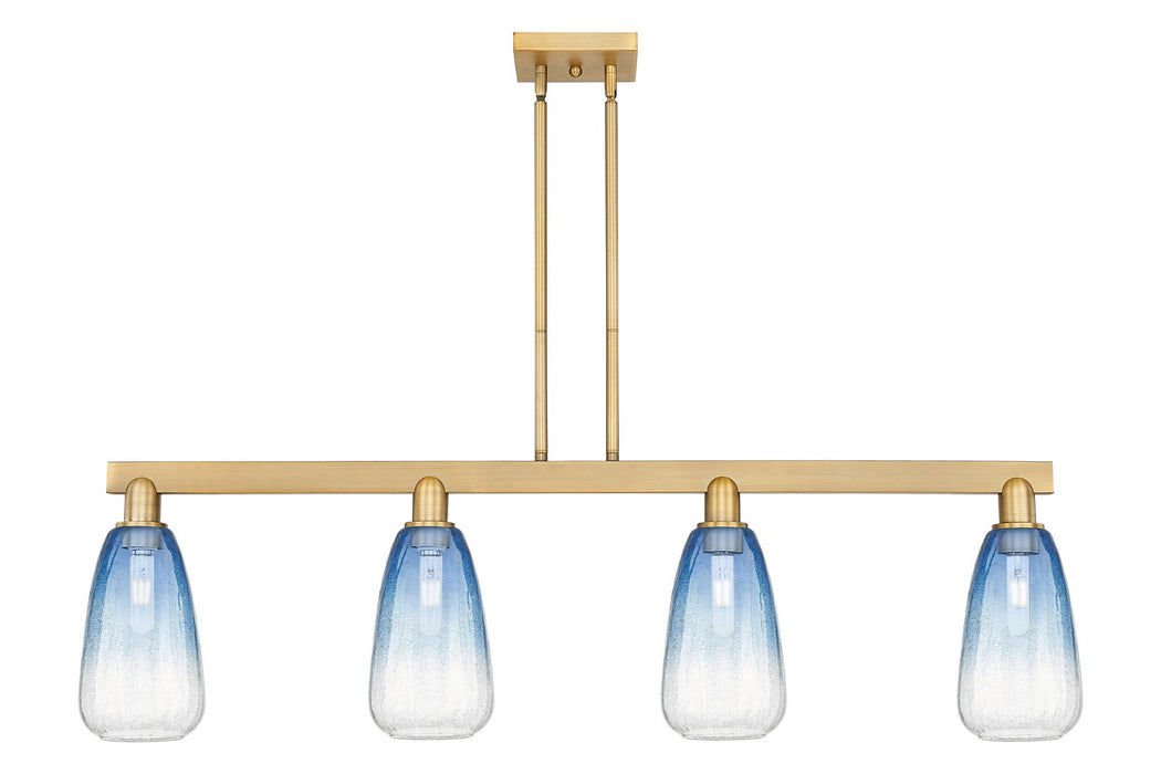 Innovations 716-4I-BB-G480-6SB Four Light Island Pendant, Brushed Brass