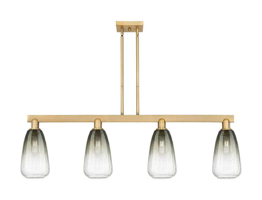 Innovations 716-4I-BB-G480-6SL Four Light Island Pendant, Brushed Brass
