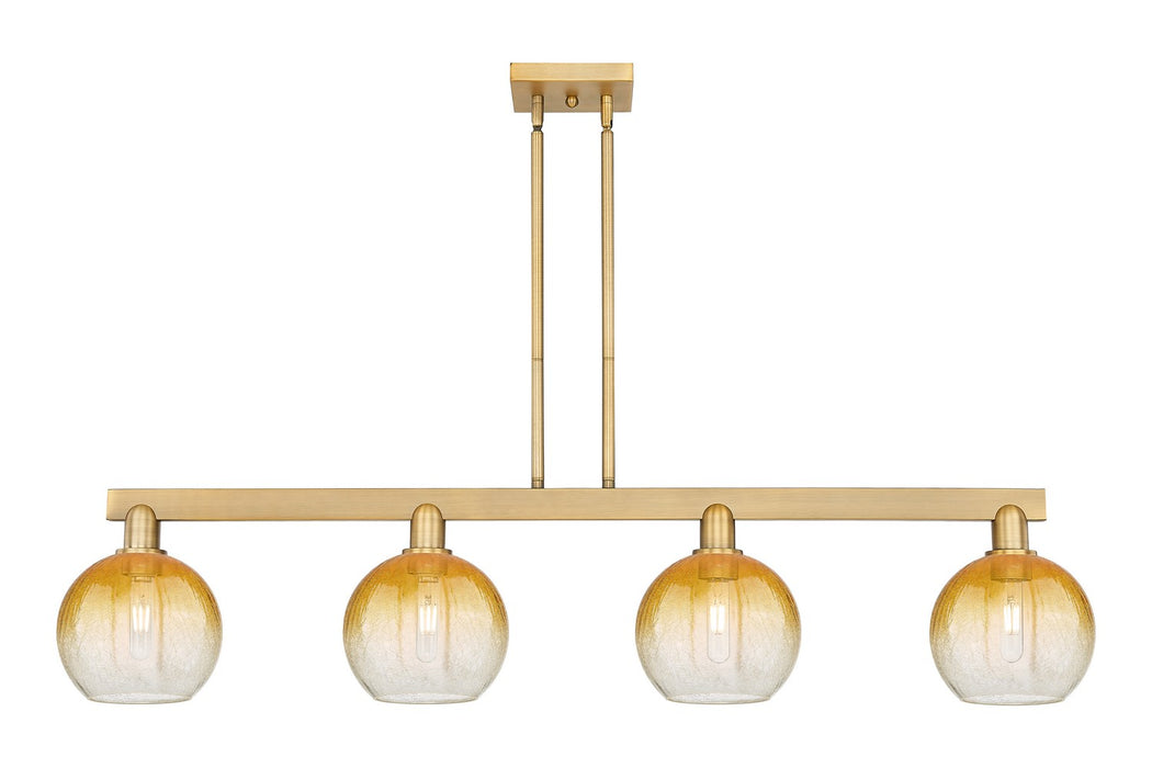 Innovations 716-4I-BB-G483-8AM Four Light Island Pendant, Brushed Brass