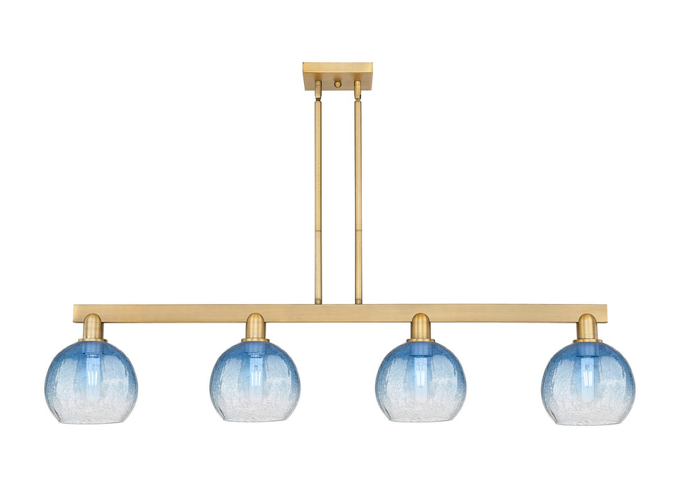 Innovations 716-4I-BB-G483-8SB Four Light Island Pendant, Brushed Brass