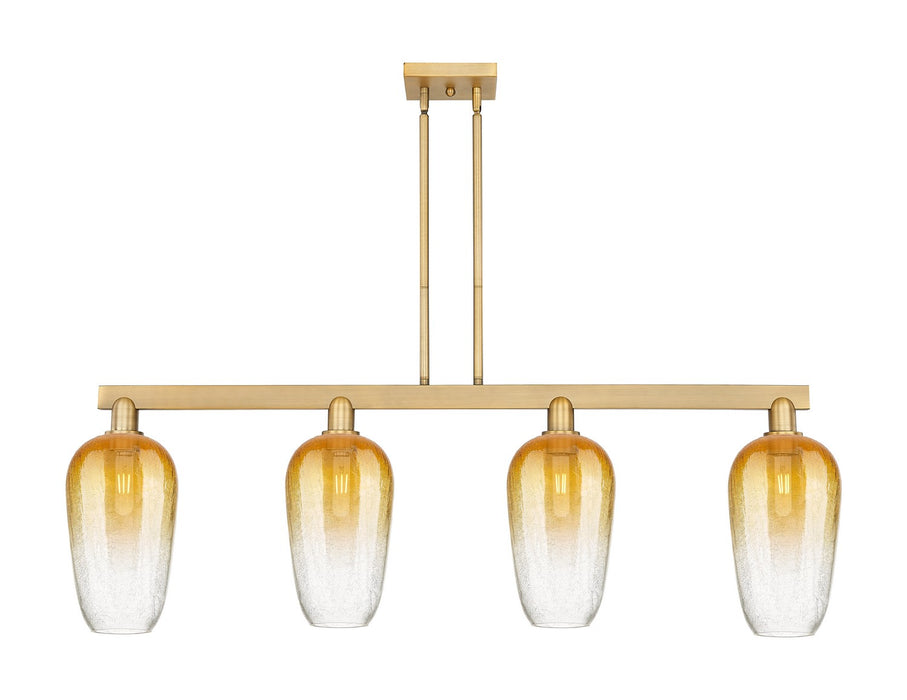 Innovations 716-4I-BB-G484-7AM Four Light Island Pendant, Brushed Brass