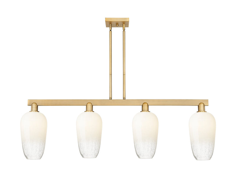 Innovations 716-4I-BB-G484-7OP Four Light Island Pendant, Brushed Brass