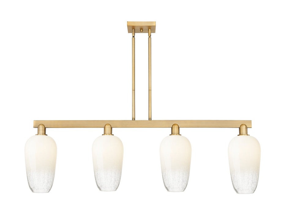 Innovations 716-4I-BB-G484-7OP Four Light Island Pendant, Brushed Brass