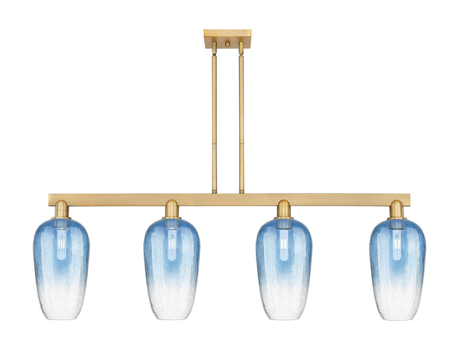 Innovations 716-4I-BB-G484-7SB Four Light Island Pendant, Brushed Brass