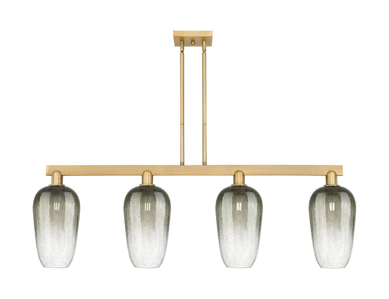 Innovations 716-4I-BB-G484-7SL Four Light Island Pendant, Brushed Brass