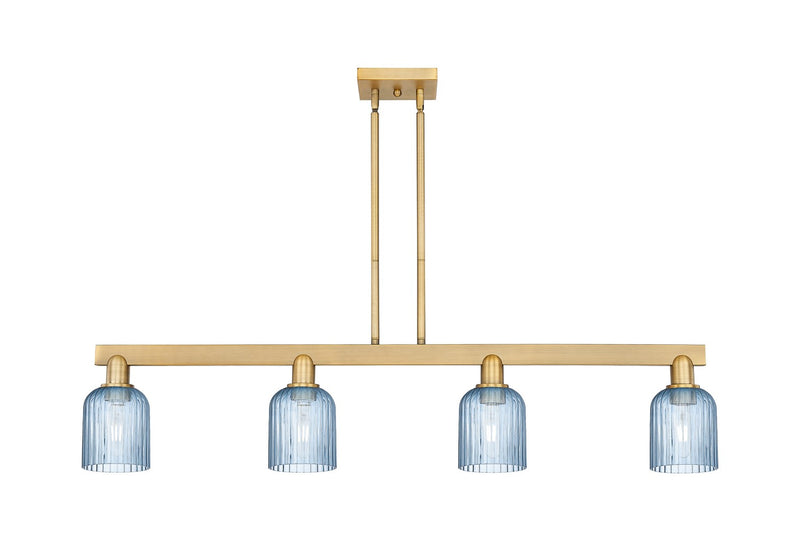 Innovations 716-4I-BB-G559-5BL Four Light Island Pendant, Brushed Brass