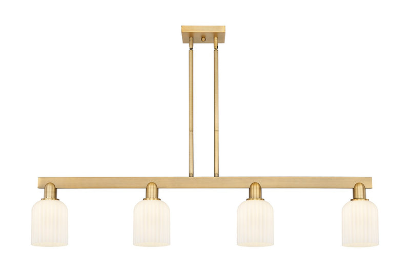 Innovations 716-4I-BB-G559-5GWH Four Light Island Pendant, Brushed Brass