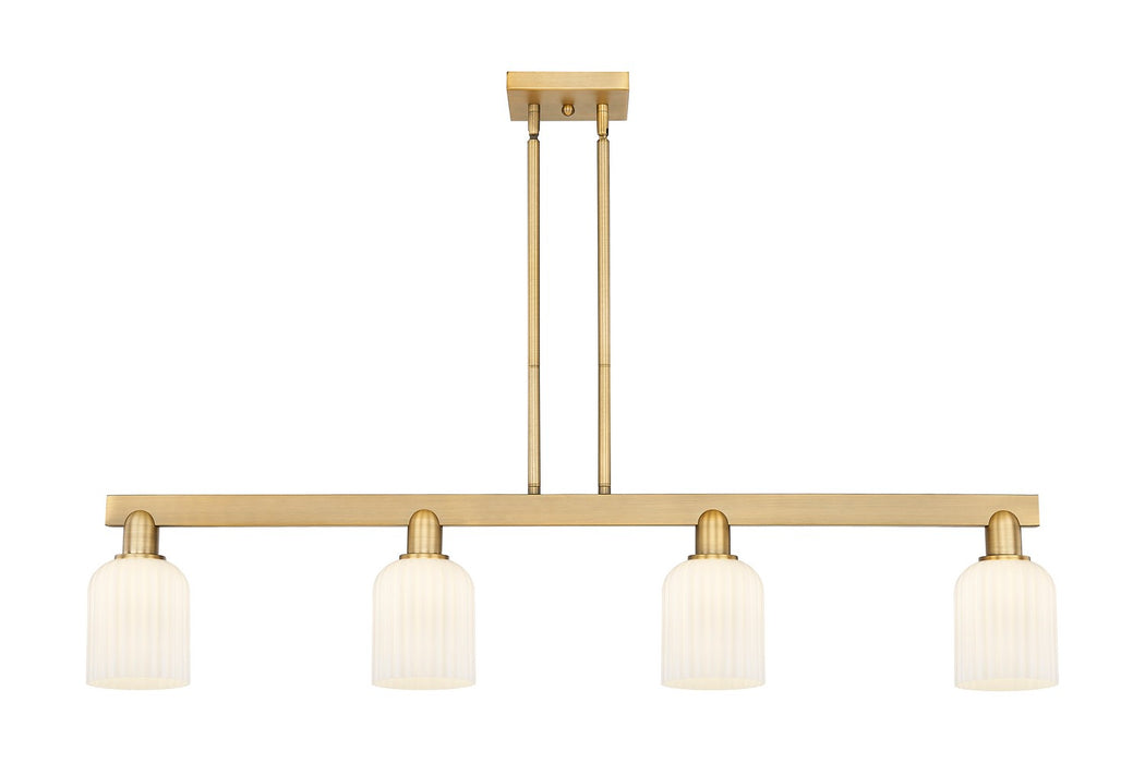 Innovations 716-4I-BB-G559-5GWH Four Light Island Pendant, Brushed Brass