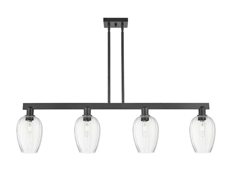 Innovations 716-4I-BK-G457-6CL Four Light Island Pendant, Matte Black