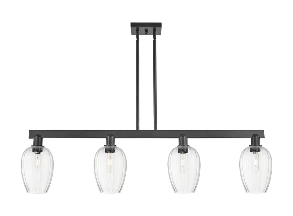 Innovations 716-4I-BK-G457-6CL Four Light Island Pendant, Matte Black