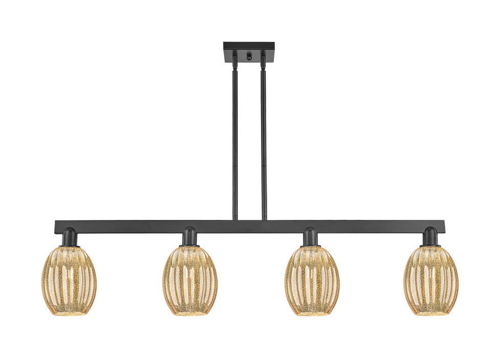 Innovations 716-4I-BK-G459-6ME Four Light Island Pendant, Matte Black