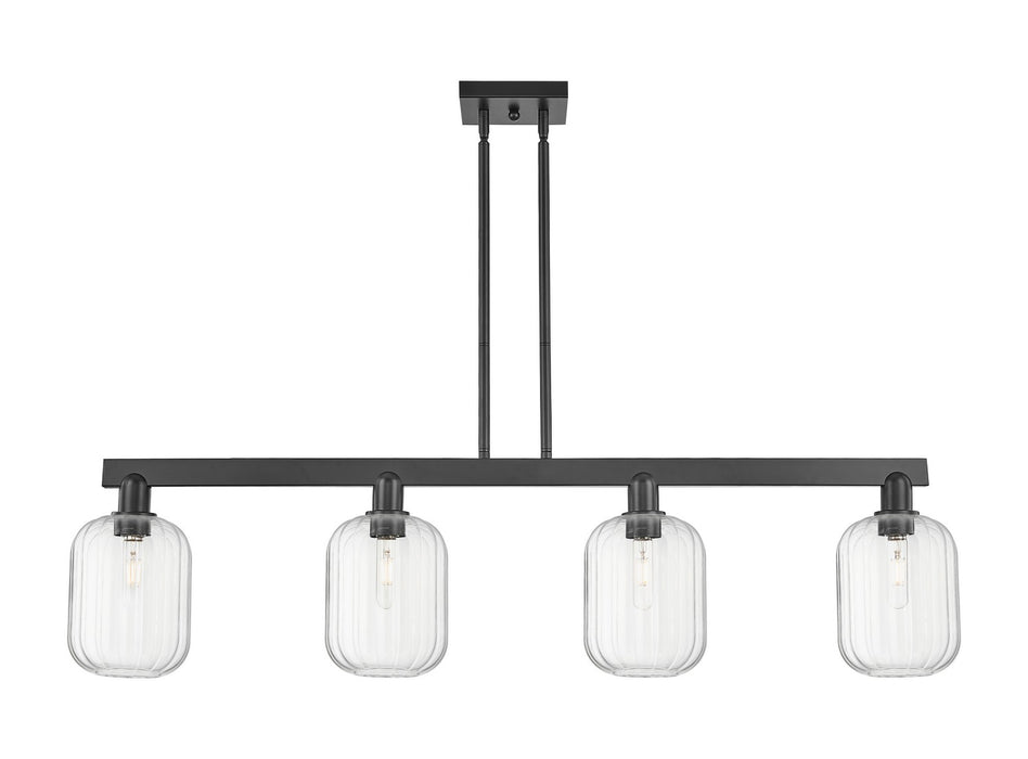 Innovations 716-4I-BK-G460-7CL Four Light Island Pendant, Matte Black