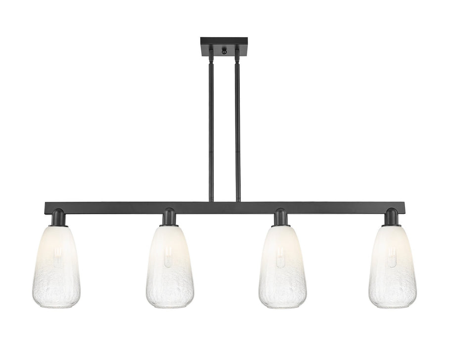 Innovations 716-4I-BK-G480-6OP Four Light Island Pendant, Matte Black
