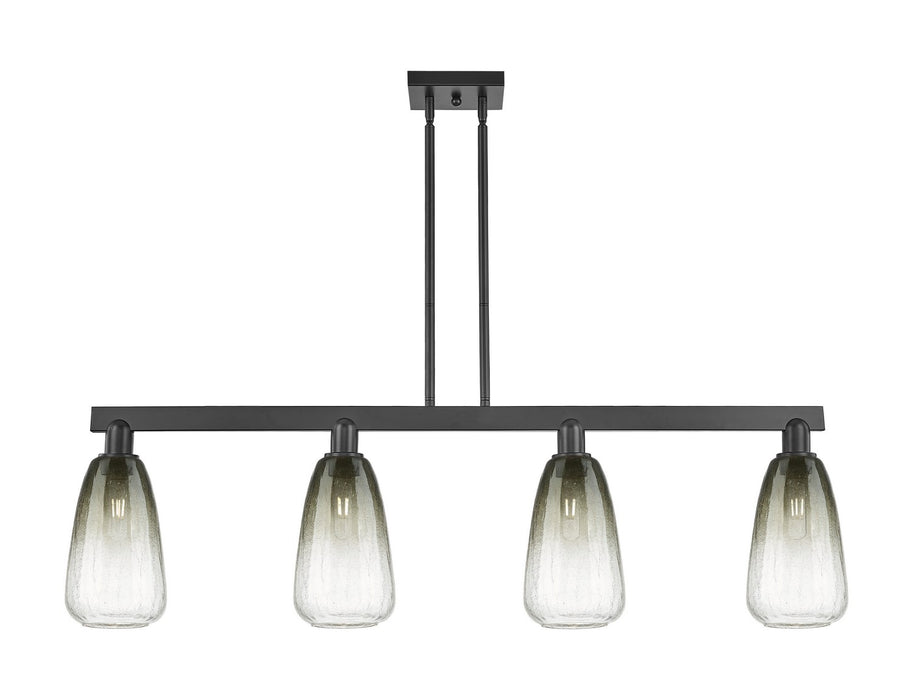 Innovations 716-4I-BK-G480-6SL Four Light Island Pendant, Matte Black