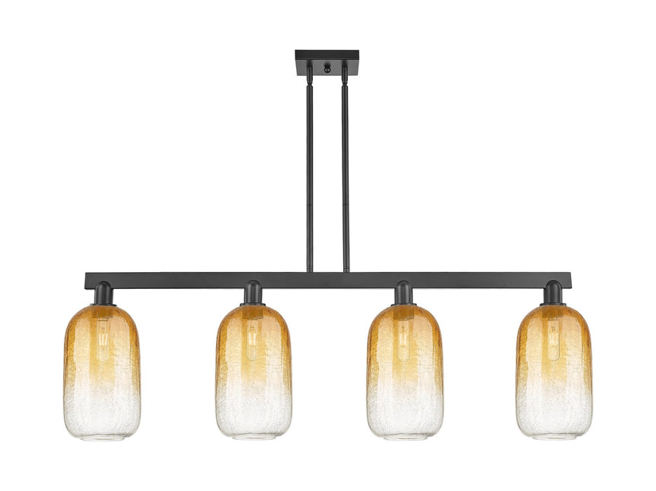 Innovations 716-4I-BK-G482-7AM Four Light Island Pendant, Matte Black