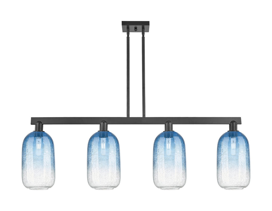 Innovations 716-4I-BK-G482-7SB Four Light Island Pendant, Matte Black